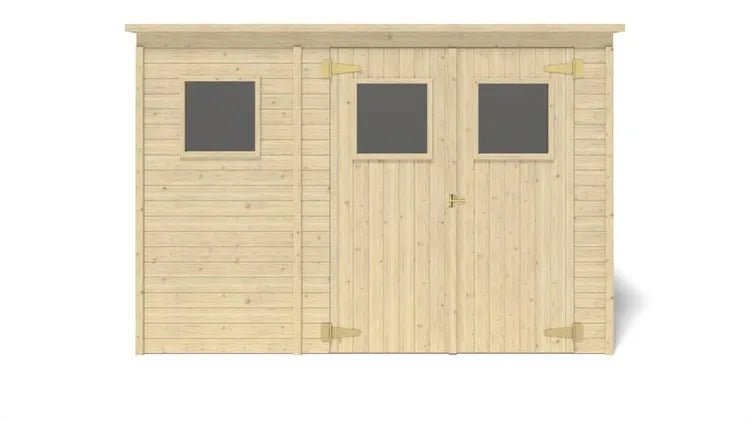Casetta in legno DOM421 - 4,86m² - 2,70x1,80m - 12,5mm - Colore Naturale - ALTANKA - Idea giardino