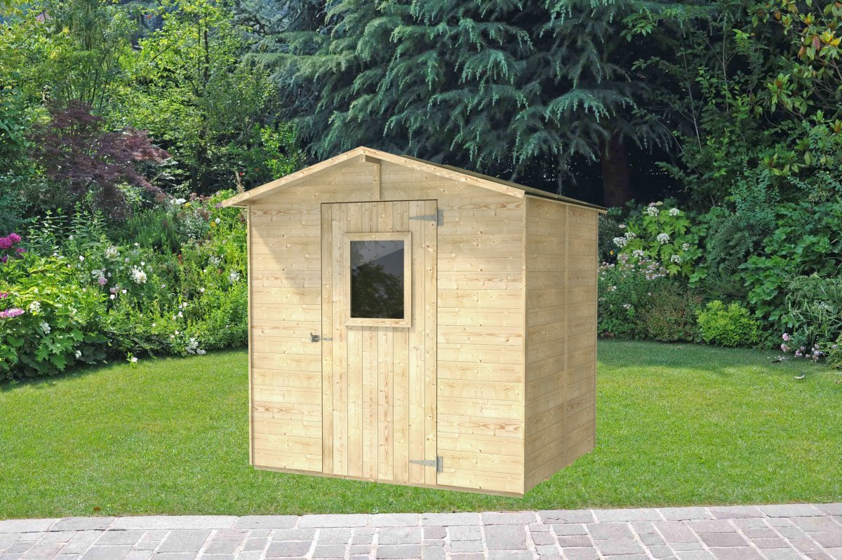 Casetta in Legno Vaniglia - 4.14 mq con Spessore Pareti 19 mm - ALCE - Idea giardino