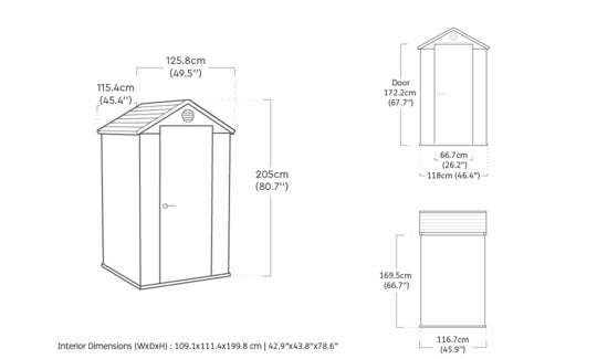 Casetta in Resina Darwin 4x4 - Effetto Legno, 1,4 mq - Keter - Idea giardino