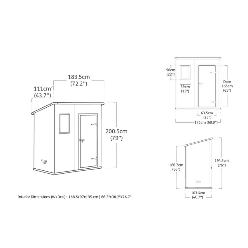 Casetta in Resina MANOR PENT 6x4 - Beige, 2,5 mq - Keter - Idea giardino