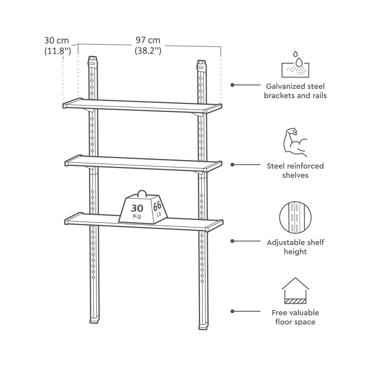 Kit di scaffalature Shelving Kit 100 - Keter - Idea giardino