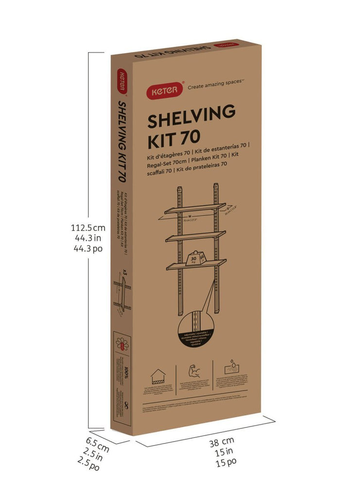 Kit di scaffalature Shelving Kit 70 - Keter - Idea giardino