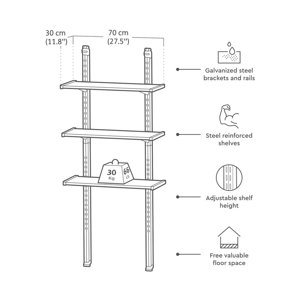 Kit di scaffalature Shelving Kit 70 - Keter - Idea giardino