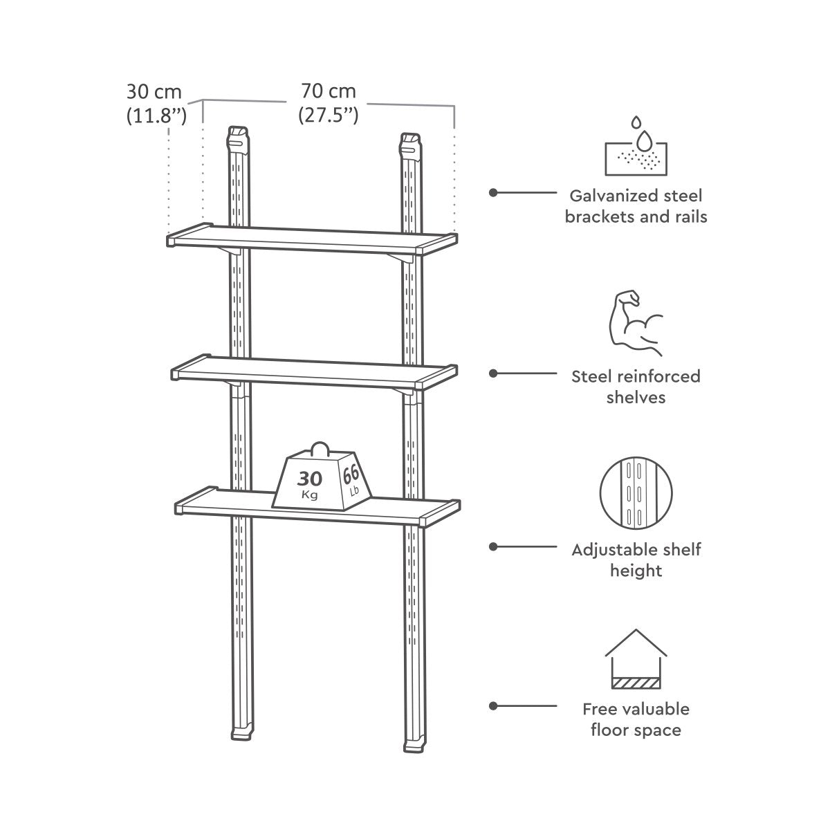 Kit di scaffalature Shelving Kit 70 - Keter - Idea giardino