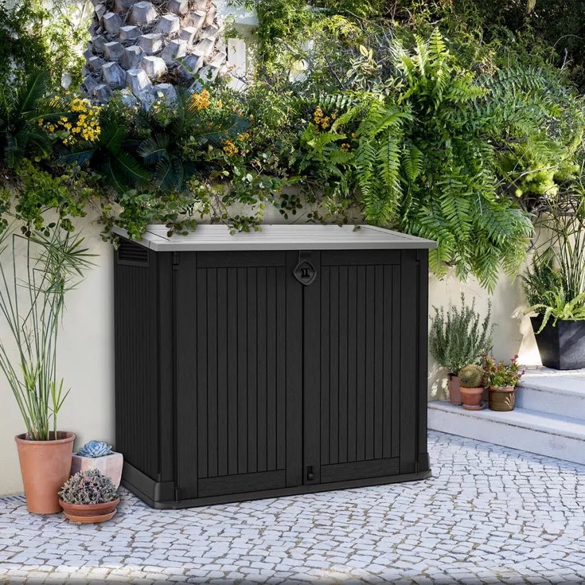 Porta Attrezzi in Resina Store-It-Out Midi Nero, 0,94 m², Capacità 880L - Keter - Idea giardino