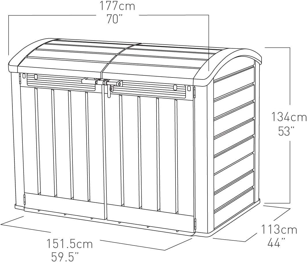 Porta Attrezzi in Resina Store-It-Out Ultra Beige, 2,0 m², Capacità 2000L - Keter - Idea giardino